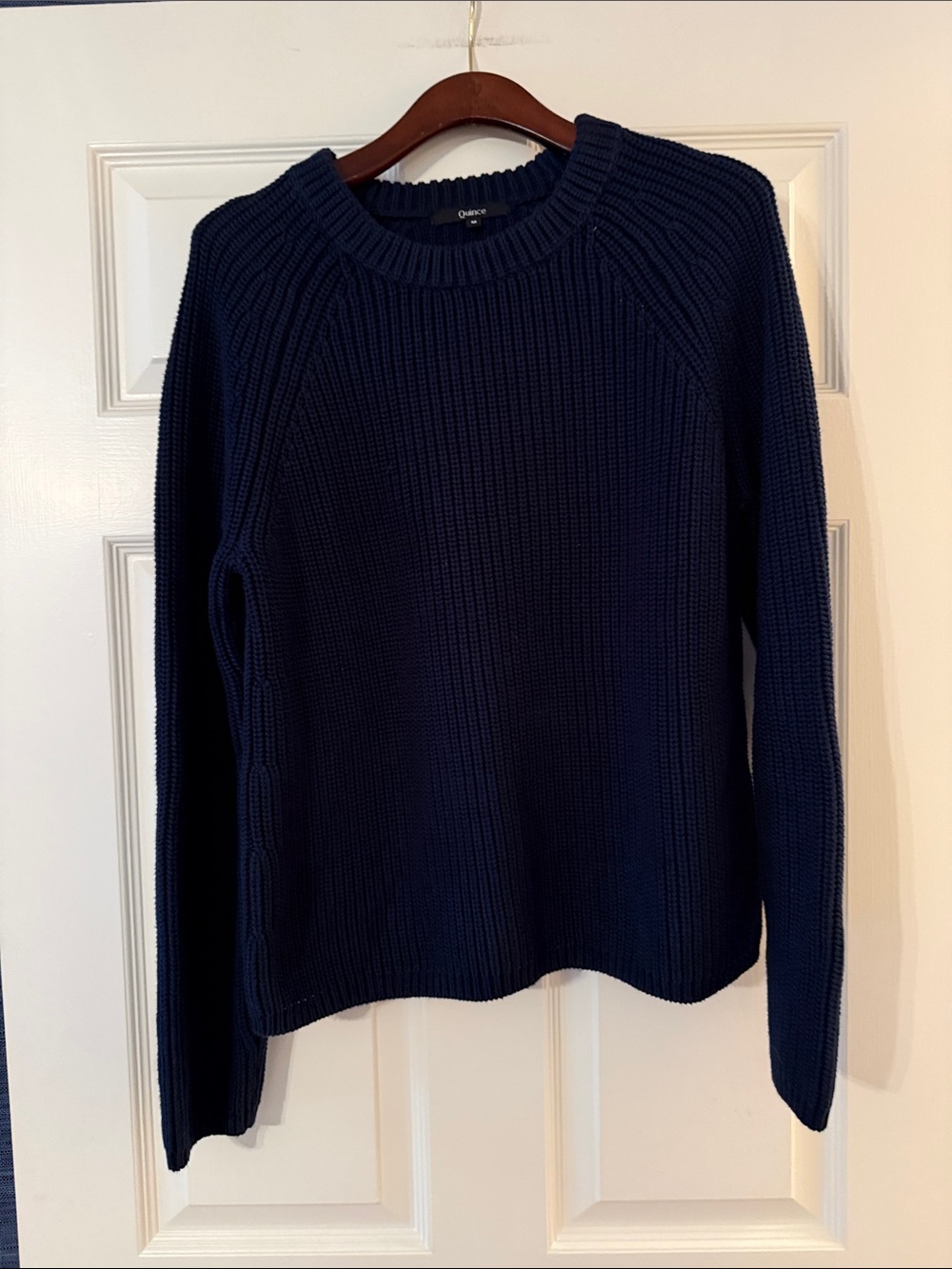 Quince cotton fisherman sweater M
